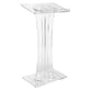 Clear Acrylic Curved Lectern and Podium